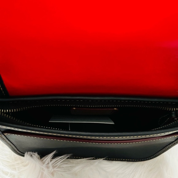 Coach x Disney Patricia Saddle Mickey Ears Leather Crossbody Bag (Blk) [F59369] - Picture 6 of 9